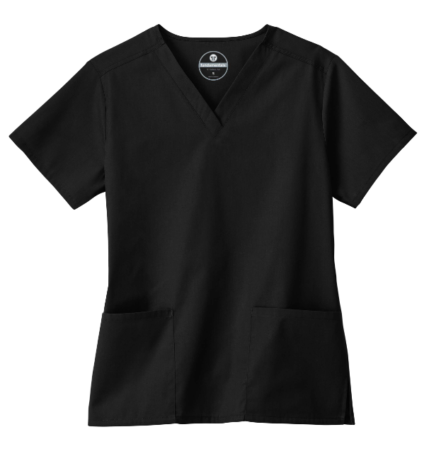 Ladies 2 Pocket V-Neck Top by Fundamentals with Ochsner/MDA Logo, , large image number 3